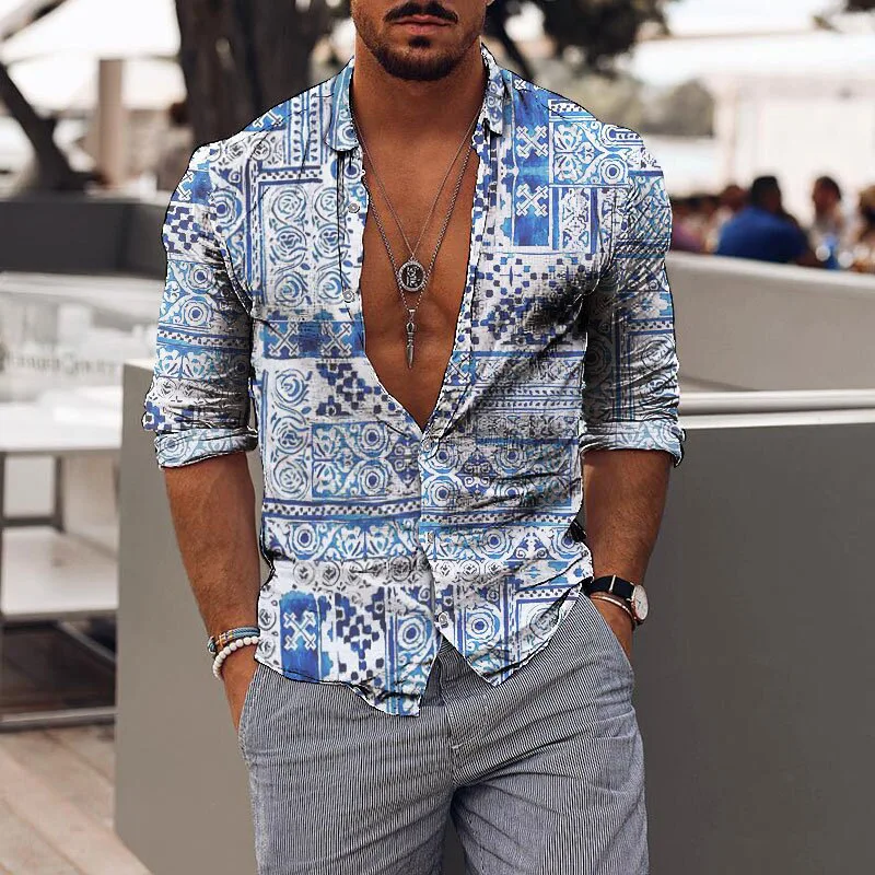 Vintage Floral Printed Casual Shirt Men ashion Mens Buttoned Lapel Tops Streetwear Spring Summer Slim Long Sleeve Beach Shirts
Vintage Floral Printed Casual Shirt Men ashion Mens Buttoned Lapel Tops Streetwear Spring Summer Slim Long Sleeve Beach Shirts