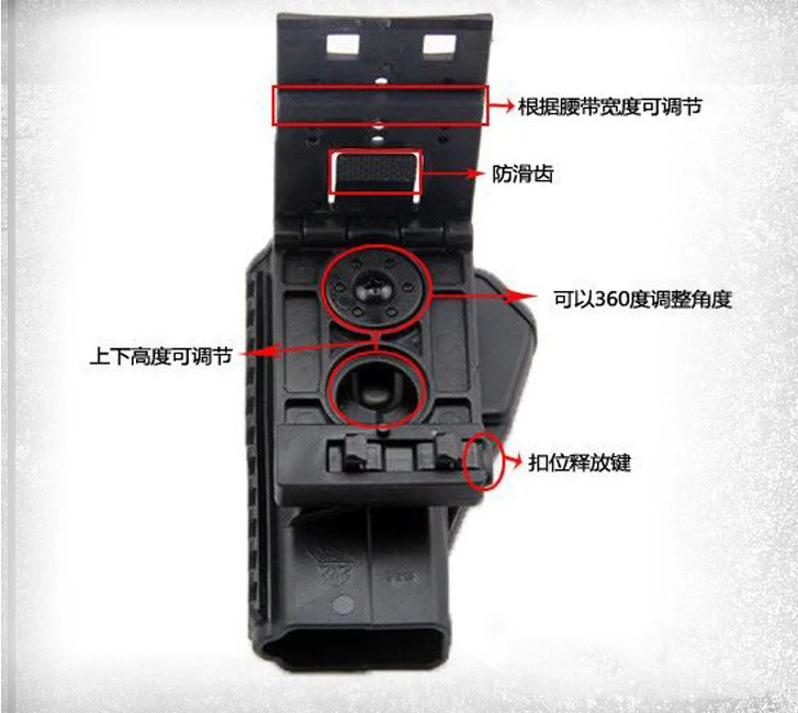 Tactical Fish G Waist Belt Holster New Style Tactical Quick Pull Holster M92/1911/P226/G17
Tactical Fish G Waist Belt Holster New Style Tactical Quick Pull Holster M92/1911/P226/G17