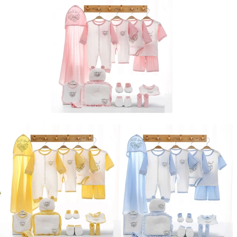 Комплект хлопковой одежды для новорожденных, комплект из 17 предметов: шорты + нагрудник + шляпа + Топы с коротким рукавом + носовой платок + пе...
Комплект хлопковой одежды для новорожденных, комплект из 17 предметов: шорты + нагрудник + шляпа + Топы с коротким рукавом + носовой платок + пе...