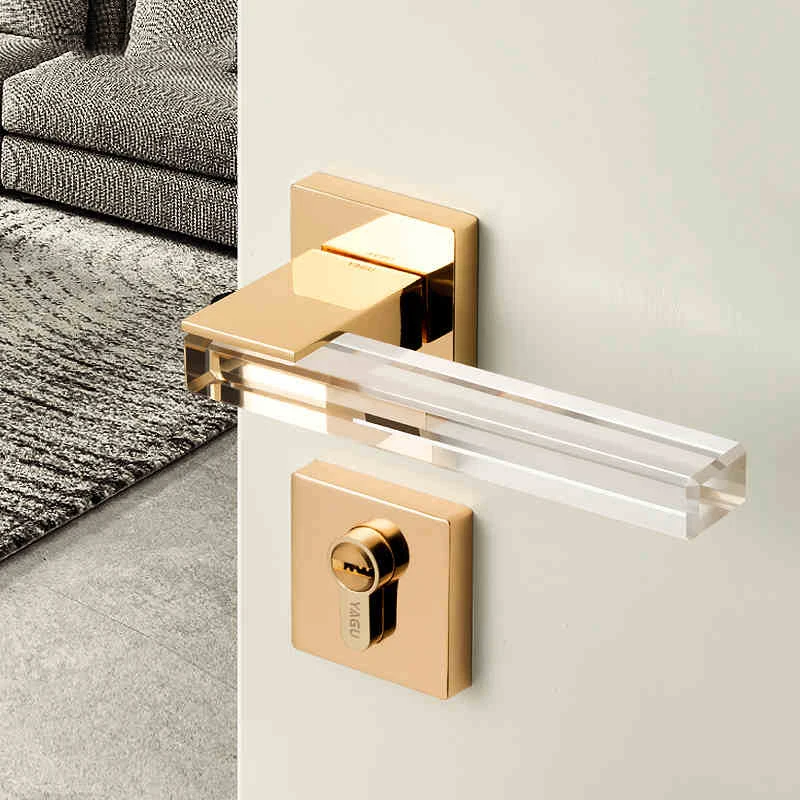 Modern style /Crystal texture/Mute Room Door Lock Handle Fashion Interior Door Lock Anti-theft Gate Lock Furniture Hardware
Modern style /Crystal texture/Mute Room Door Lock Handle Fashion Interior Door Lock Anti-theft Gate Lock Furniture Hardware