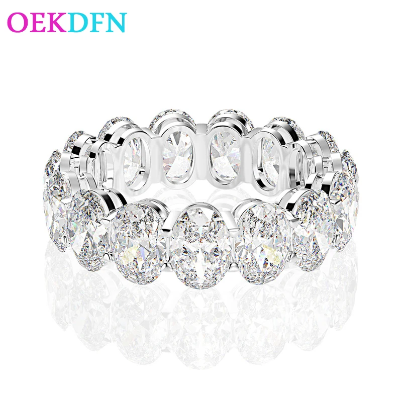 OEKDFN 100% 925 Sterling Silver Rings Oval Created Moissanite Gemstone Engagement Party Cluster Rings Wedding Band Fine Jewelry
OEKDFN 100% 925 Sterling Silver Rings Oval Created Moissanite Gemstone Engagement Party Cluster Rings Wedding Band Fine Jewelry