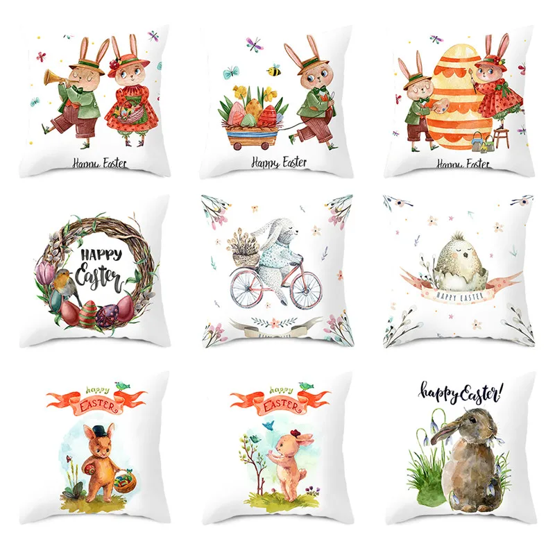 Fuwatacchi Happy Easter Gift Pillows Cover Cute Rabbit Cushion Cover Wreath Printed Throw Pillowcase for Home Sofa Decorations
Fuwatacchi Happy Easter Gift Pillows Cover Cute Rabbit Cushion Cover Wreath Printed Throw Pillowcase for Home Sofa Decorations
