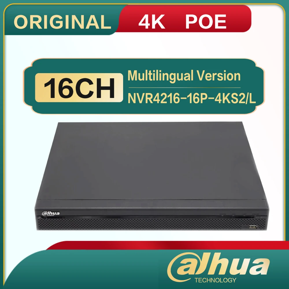 Dahua NVR4216-16P-4KS2/L 16 каналов 16PoE 4K и H.265 Lite сетевой видеорегистратор 4K система видеонаблюдения
Dahua NVR4216-16P-4KS2/L 16 каналов 16PoE 4K и H.265 Lite сетевой видеорегистратор 4K система видеонаблюдения