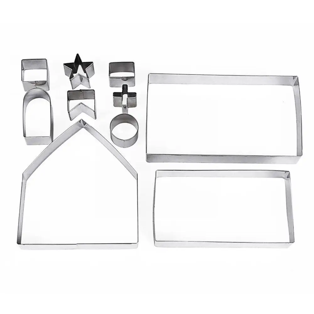 New 3D Three-dimensional Anti-rust Steel Biscuit Cookie Wholesale Christmas Mold Gingerbread Of House Baking 10 Tools Sets G1L6
New 3D Three-dimensional Anti-rust Steel Biscuit Cookie Wholesale Christmas Mold Gingerbread Of House Baking 10 Tools Sets G1L6