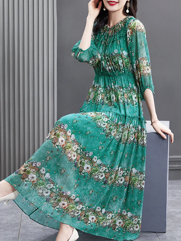 Женское шелковое платье макси, Летнее цветочное платье из 100% шелка, корейская мода, модель Pph4806, 2021
Женское шелковое платье макси, Летнее цветочное платье из 100% шелка, корейская мода, модель Pph4806, 2021