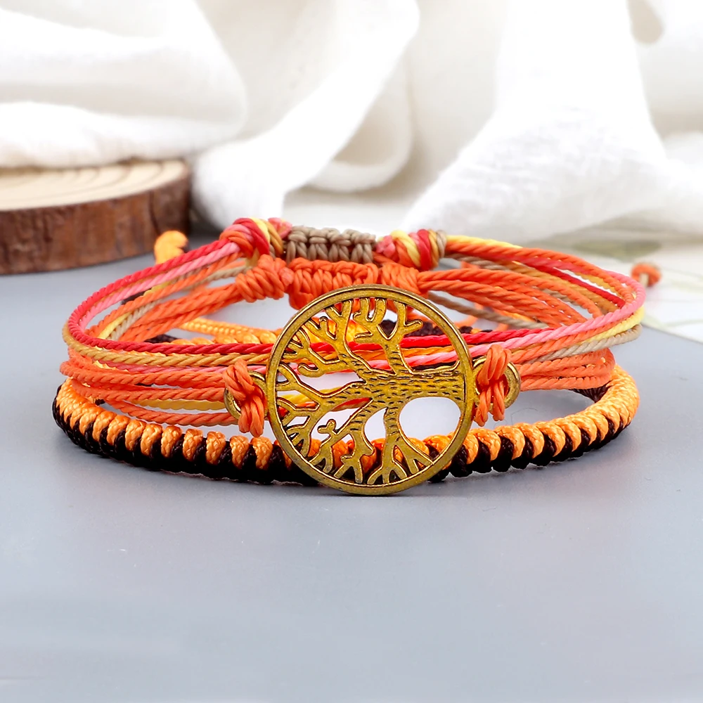 3Pcs/Set Bohemian Wax Line Braided Bracelet Handmade Life Tree Pendant Bangles Women Yoga Wrist Pulsera Jewelry Gift for Friend
3Pcs/Set Bohemian Wax Line Braided Bracelet Handmade Life Tree Pendant Bangles Women Yoga Wrist Pulsera Jewelry Gift for Friend
