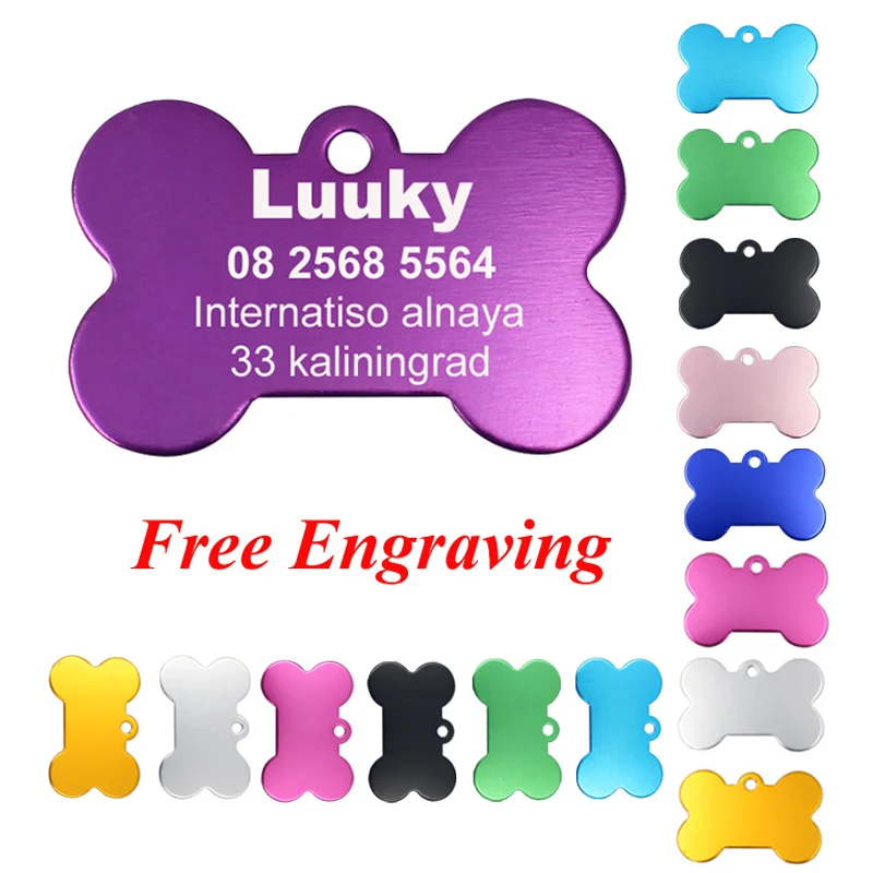 2Pcs/lot Personalized Dog ID Tags Customized Pet Tag for Cat Puppy Dog Engraved Tag Identification with Name Telephone
2Pcs/lot Personalized Dog ID Tags Customized Pet Tag for Cat Puppy Dog Engraved Tag Identification with Name Telephone