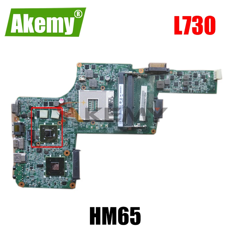 Материнская плата AKEMY DA0BU5DMB8E0 REV E A000095810 для ноутбука toshiba satellite L730, HM65 graphics DDR3
Материнская плата AKEMY DA0BU5DMB8E0 REV E A000095810 для ноутбука toshiba satellite L730, HM65 graphics DDR3