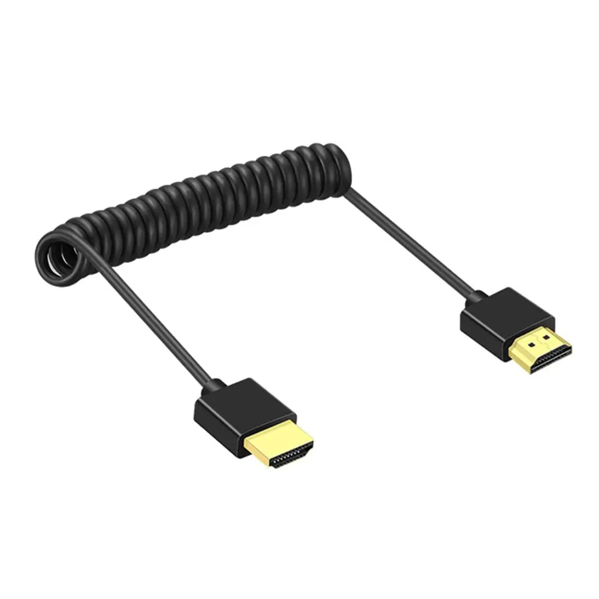High Speed 4K 2.0 60P HDMI-Compliant Thin Soft Coiled Cable for Z Cam E2 Tablet Canon-Sony DSLR Camera ATOMOS Portkeys Monitor
High Speed 4K 2.0 60P HDMI-Compliant Thin Soft Coiled Cable for Z Cam E2 Tablet Canon-Sony DSLR Camera ATOMOS Portkeys Monitor