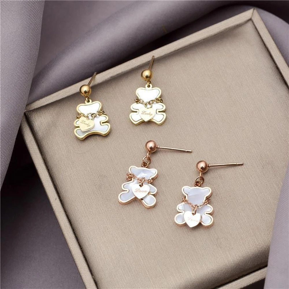 Ms Fashion New Metal Cute Teddy Bear Earrings Earrings, Luxury Temperament Personality Girls Eardrop Party Jewelry Gifts
Ms Fashion New Metal Cute Teddy Bear Earrings Earrings, Luxury Temperament Personality Girls Eardrop Party Jewelry Gifts