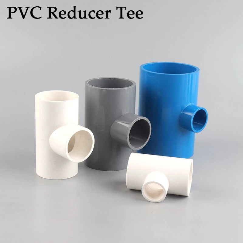 

10Pcs 25 x 20mm~63 x 50mm PVC Pipe Reducing Tee Connector White Gray Blue High-Quality Plastic Joints Garden Irrigation Fittings