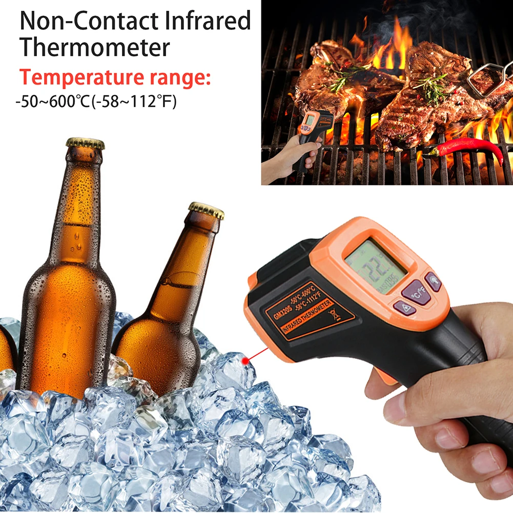 Infrared Thermometer Non-Contact Laser Temperature Laser-Pointer Gun Data Hold Thermometer For Objects Non Body Thermometer
Infrared Thermometer Non-Contact Laser Temperature Laser-Pointer Gun Data Hold Thermometer For Objects Non Body Thermometer