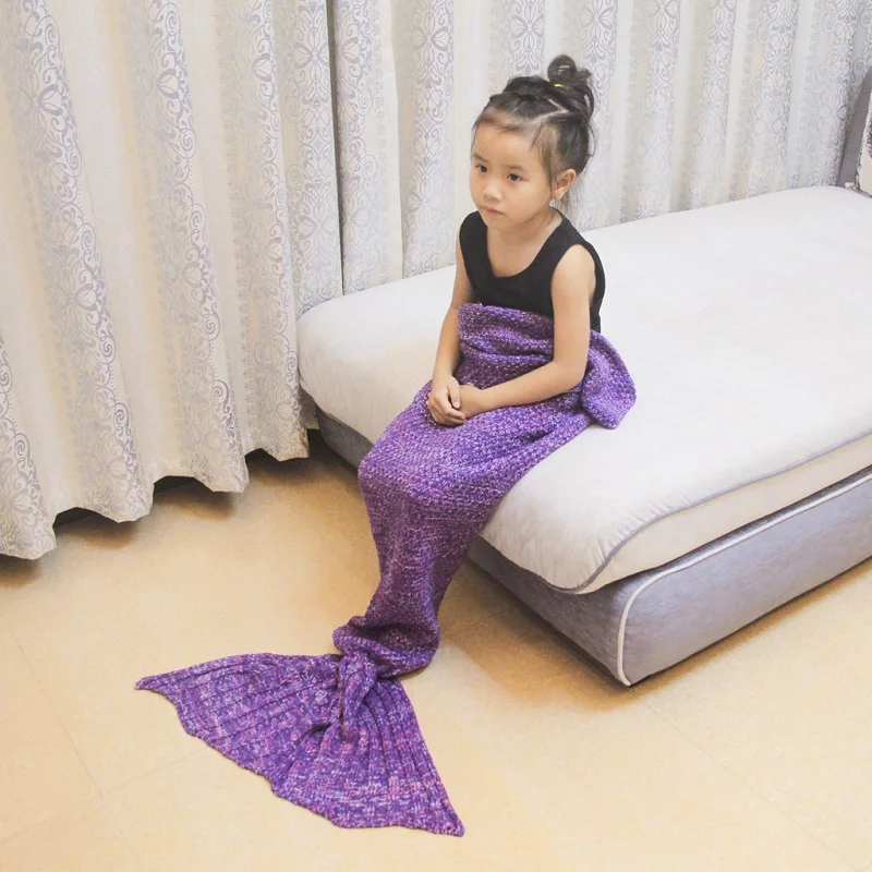Mermaid Tail Blanket Handmade Wool Knit Blanket Fish Tail Sleeping Travel Blanket Children Sleeping Bag Blankets for Beds
Mermaid Tail Blanket Handmade Wool Knit Blanket Fish Tail Sleeping Travel Blanket Children Sleeping Bag Blankets for Beds