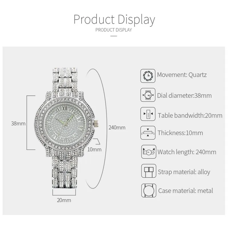 Fashion Diamond Quartz Watches Women Luxury Rose Gold Women's Watch Ladies Dress Wacthes Starry Wrist Watch Bracelet Female
Fashion Diamond Quartz Watches Women Luxury Rose Gold Women's Watch Ladies Dress Wacthes Starry Wrist Watch Bracelet Female