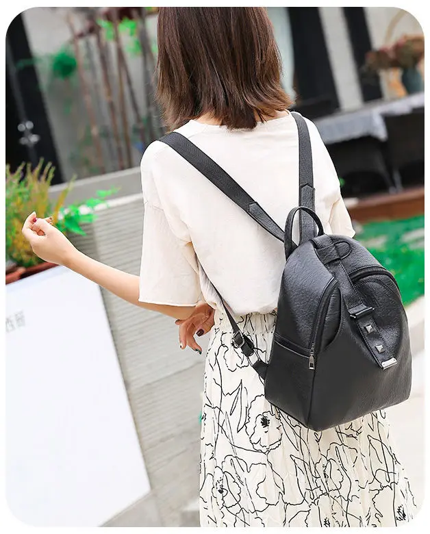 PU Women Leather School Backpack Girls Bag Retro Backpack for Ladies Book Bag Soild Color Female Travel Backpack Ms Business Bag
PU Women Leather School Backpack Girls Bag Retro Backpack for Ladies Book Bag Soild Color Female Travel Backpack Ms Business Bag
