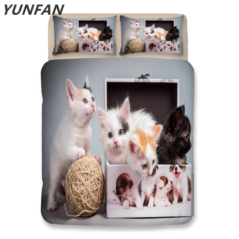 3D Cute Cat Bedding sets twin queen king Quilt Cover cartoon kids Pillow Case single double duvet cover set animal bedclothes
3D Cute Cat Bedding sets twin queen king Quilt Cover cartoon kids Pillow Case single double duvet cover set animal bedclothes