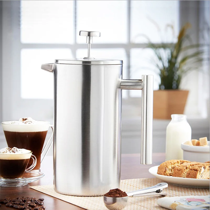 350/800/1000ML Coffee Pots Double Layer Stainless Steel Coffee And Tea Maker French Press Heat Preservation Mug
350/800/1000ML Coffee Pots Double Layer Stainless Steel Coffee And Tea Maker French Press Heat Preservation Mug