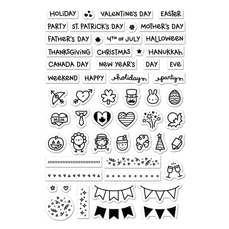 Stamps and Dies 2021 New Arrivals Transparent Silicone Seal DIY Custom International Festival Decoration Seal
Stamps and Dies 2021 New Arrivals Transparent Silicone Seal DIY Custom International Festival Decoration Seal