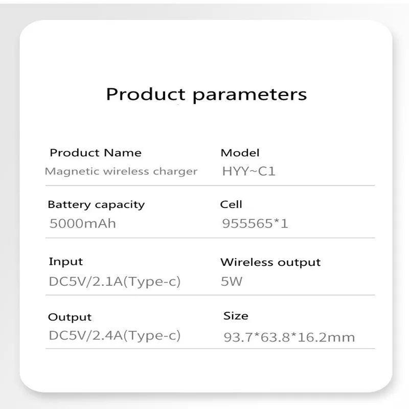 Power Bank Magnetic Wireless Charger For MagSafe External Battery For iPhone 12 Pro Max Mini Huawei Xiaomi 5000mAh Battery Pack
Power Bank Magnetic Wireless Charger For MagSafe External Battery For iPhone 12 Pro Max Mini Huawei Xiaomi 5000mAh Battery Pack