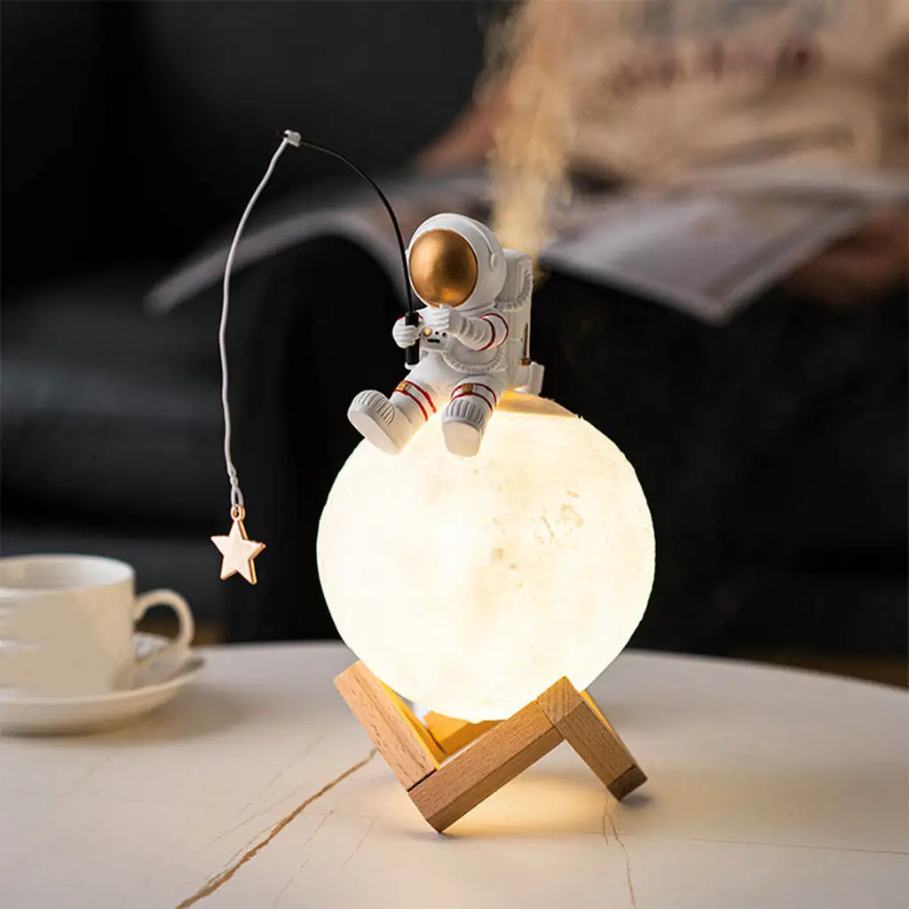 Mini Air Humidifier with Night Lamp Astronaut Figurines Cool Mist Maker USB Recharge Air Sprayer Desktop Crafts for Home Decors
Mini Air Humidifier with Night Lamp Astronaut Figurines Cool Mist Maker USB Recharge Air Sprayer Desktop Crafts for Home Decors