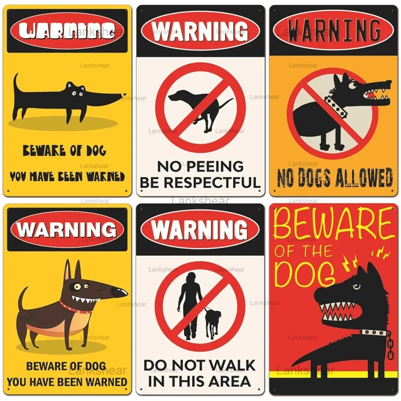Lankshear Retro Warning Dog Metal Signs Vintage Beware of Dog Tin Plates Poster Garden Family House Door Farm Wall Decoration
Lankshear Retro Warning Dog Metal Signs Vintage Beware of Dog Tin Plates Poster Garden Family House Door Farm Wall Decoration