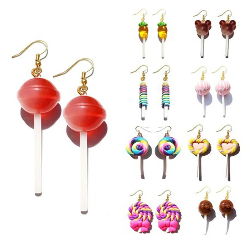 2022 Spring and Summer Resin Lollipop Drop Earrings Jewelry Custom Modeling Fashion Cute Women Earrings Marshmallow Jewelry Gift 
2022 Spring and Summer Resin Lollipop Drop Earrings Jewelry Custom Modeling Fashion Cute Women Earrings Marshmallow Jewelry Gift