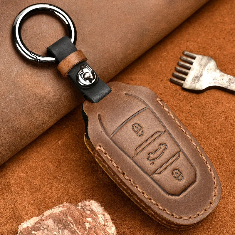 Luxury Genuine Leather Key Case for Dongfeng Peugeot Smart Auto Keys Cover Shell Car Accessories for Girls
Luxury Genuine Leather Key Case for Dongfeng Peugeot Smart Auto Keys Cover Shell Car Accessories for Girls