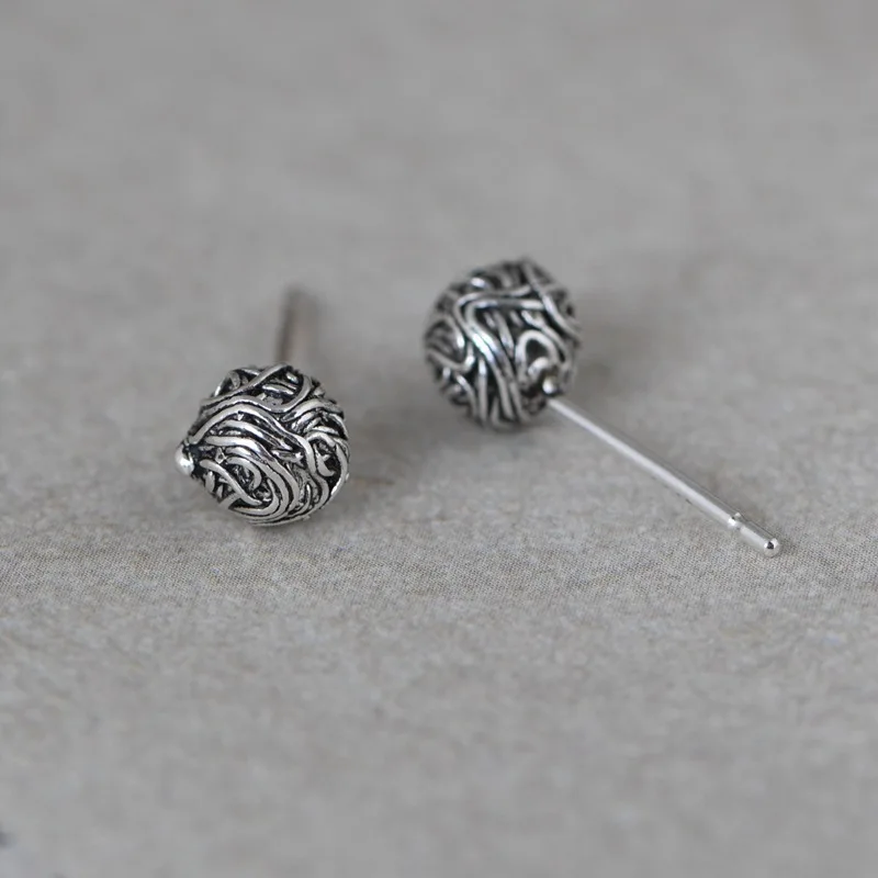 FNJ ball of yarn Stud Earrings 925 Silver New Fine 100% Pure S925 Sterling Silver Earring for Women Jewelry
FNJ ball of yarn Stud Earrings 925 Silver New Fine 100% Pure S925 Sterling Silver Earring for Women Jewelry