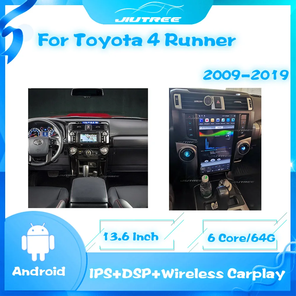 Автомагнитола 2 Din 13,6 дюйма для Toyota 4 runner 2009-2019, система Android, мультимедийный плеер, автомобильное радио, стерео, аудио, GPS-навигация
Автомагнитола 2 Din 13,6 дюйма для Toyota 4 runner 2009-2019, система Android, мультимедийный плеер, автомобильное радио, стерео, аудио, GPS-навигация