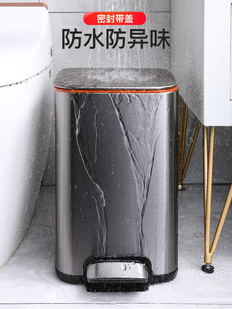 Creative Fashion Waste Bin Stainless Steel Foot-operated Large Toilet Trash Can Luxury Kitchen Compost Home Decoration DI50LJT
Creative Fashion Waste Bin Stainless Steel Foot-operated Large Toilet Trash Can Luxury Kitchen Compost Home Decoration DI50LJT