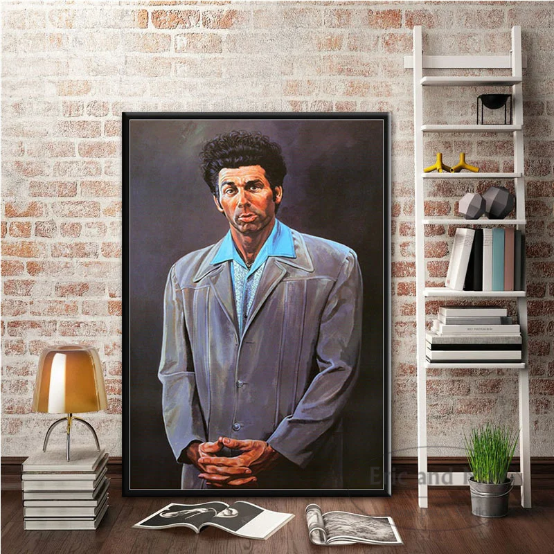 Портрет Seinfeld Kramer художественный постер и печать винтажный декор Картина на