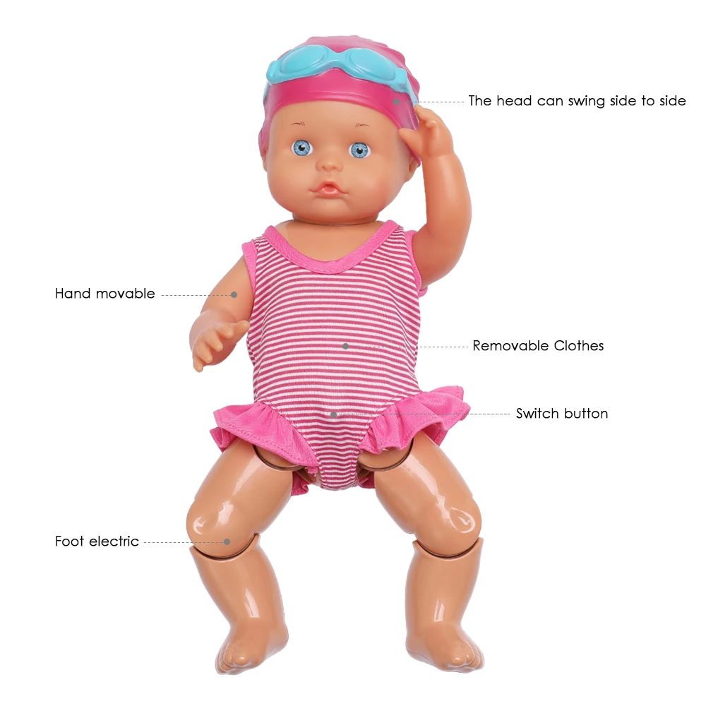 Doll Swimming Baby Waterproof Educational Smart Electric Moving Doll 33CM 13inch Birthday Gift Toy For Girl Soft
Doll Swimming Baby Waterproof Educational Smart Electric Moving Doll 33CM 13inch Birthday Gift Toy For Girl Soft
