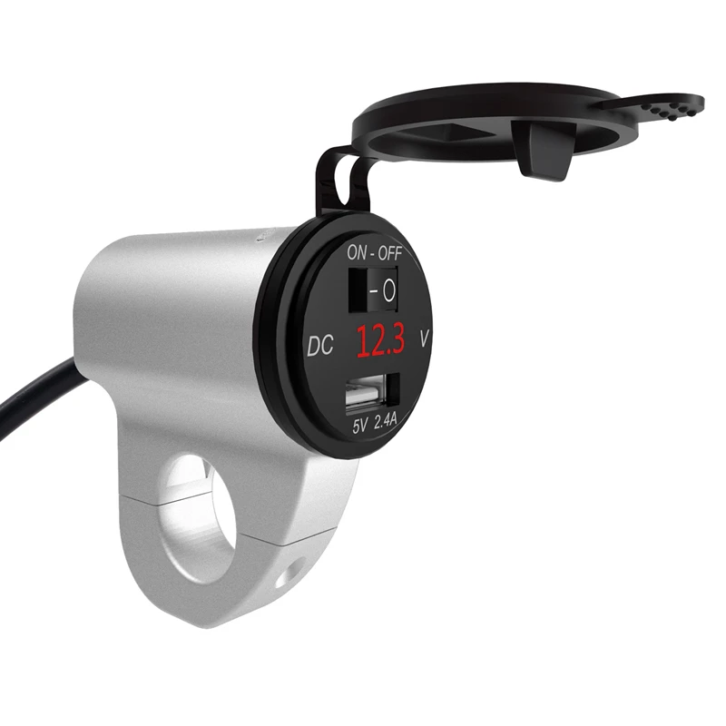 MoFlyeer Motorcycle USB Charger Aluminum Alloy Waterproof Mobile Phone Adapter 2.4A Digital Display Car Fast Charger with Switch
MoFlyeer Motorcycle USB Charger Aluminum Alloy Waterproof Mobile Phone Adapter 2.4A Digital Display Car Fast Charger with Switch