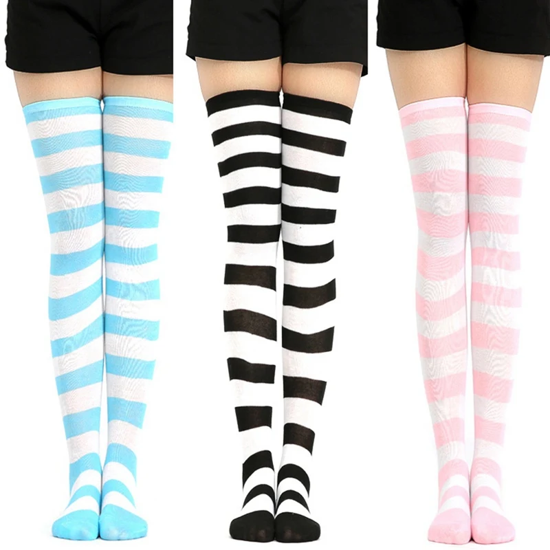 Kawaii Lolita cotton stockings for women and girls, thigh-length striped stockings, anime Cosplay
Kawaii Lolita cotton stockings for women and girls, thigh-length striped stockings, anime Cosplay