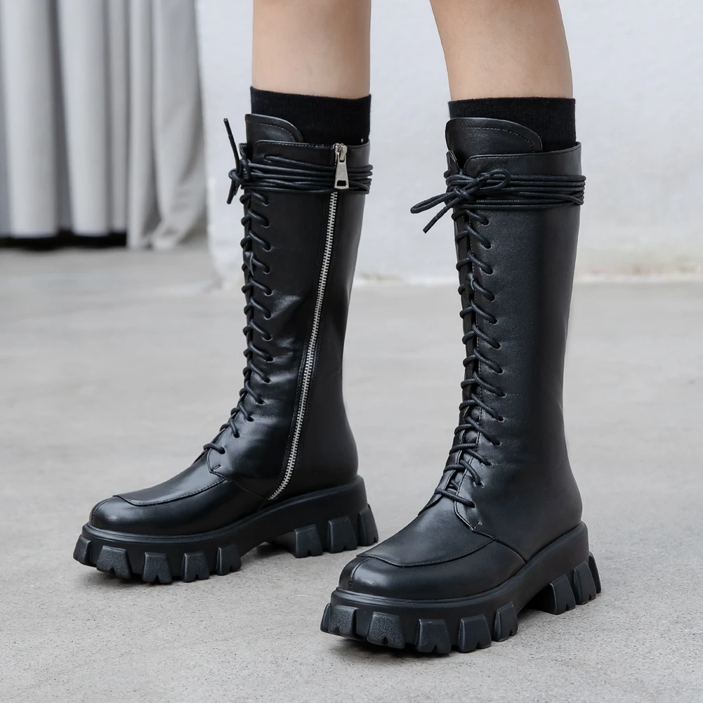 Doratasia Big Size 43 Fashion 2020 Brand Designers Genuine Leather Shoelaces Platform Chunky Heels Shoes Women Motorcycles Boots
Doratasia Big Size 43 Fashion 2020 Brand Designers Genuine Leather Shoelaces Platform Chunky Heels Shoes Women Motorcycles Boots
