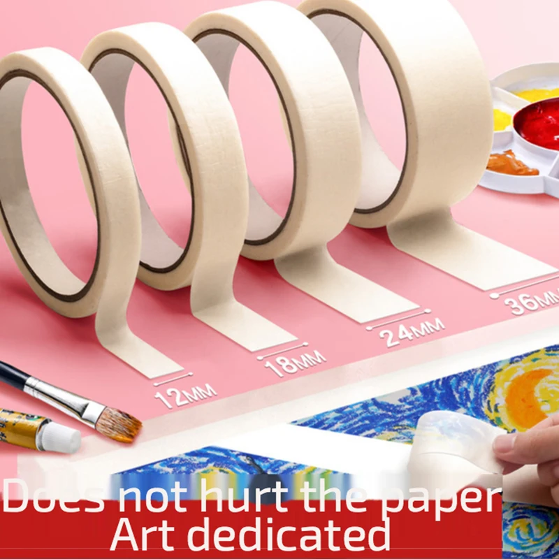 1pcs 12/18/24/36mm 20m Long Masking Tape art painting white Spraying Single Side Adhesive Tape for House Oil Painting Sketch
1pcs 12/18/24/36mm 20m Long Masking Tape art painting white Spraying Single Side Adhesive Tape for House Oil Painting Sketch