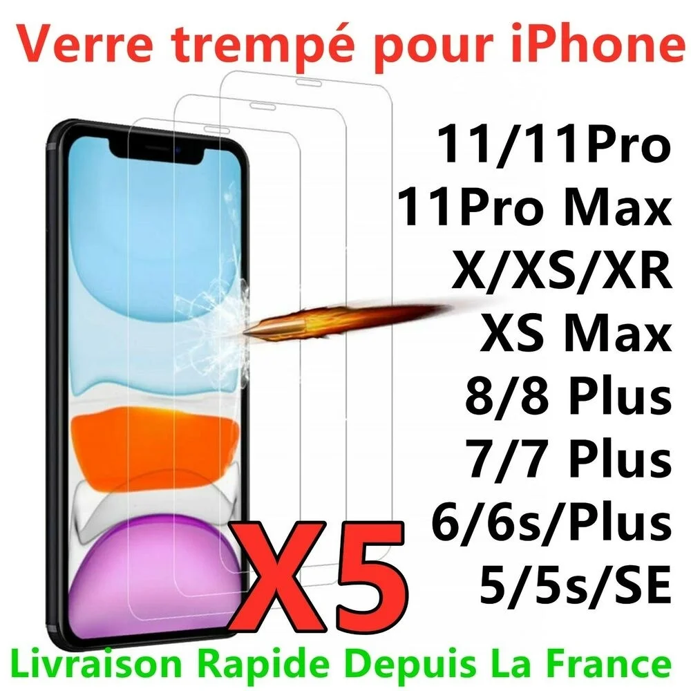 VITRE PROTECTION VERRE TREMP FILM CRAN FOR IPHONE 8 7 6S PLUS 5 X XR XS MAX 11 PRO
VITRE PROTECTION VERRE TREMP FILM CRAN FOR IPHONE 8 7 6S PLUS 5 X XR XS MAX 11 PRO