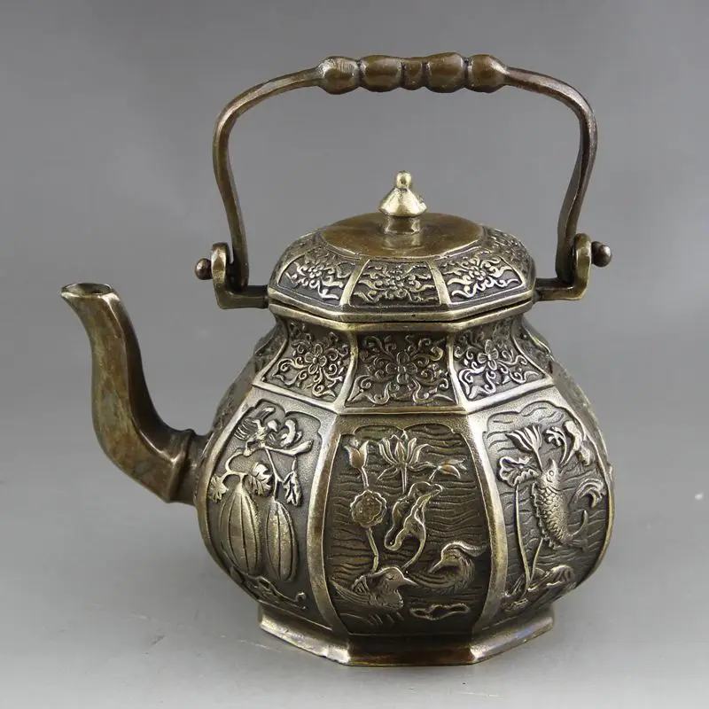 Разработать китайские Классические тибетская Серебряная ручная работа резной с лотосов пейзажи чайник банки Коллекция украшения
Разработать китайские Классические тибетская Серебряная ручная работа резной с лотосов пейзажи чайник банки Коллекция украшения