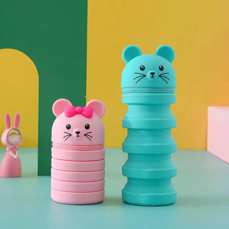 Silicone Pen Bag Cute Dinosaur Mouse Retractable Pen Container Pencil Case Holder School Stationery Storage Box Children Gifts
Silicone Pen Bag Cute Dinosaur Mouse Retractable Pen Container Pencil Case Holder School Stationery Storage Box Children Gifts