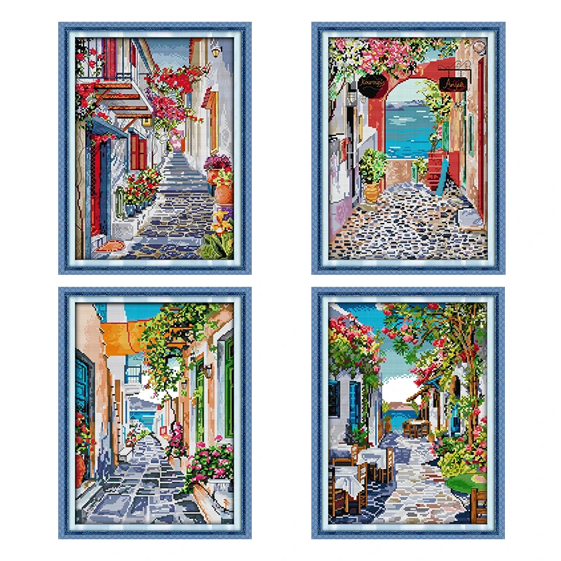 Joy Sunday Cross Stitch Kit Flower Street Printed Counted 11CT 14CT Patterns Stamped Thread Needlework Decoration Embroidery Set
Joy Sunday Cross Stitch Kit Flower Street Printed Counted 11CT 14CT Patterns Stamped Thread Needlework Decoration Embroidery Set