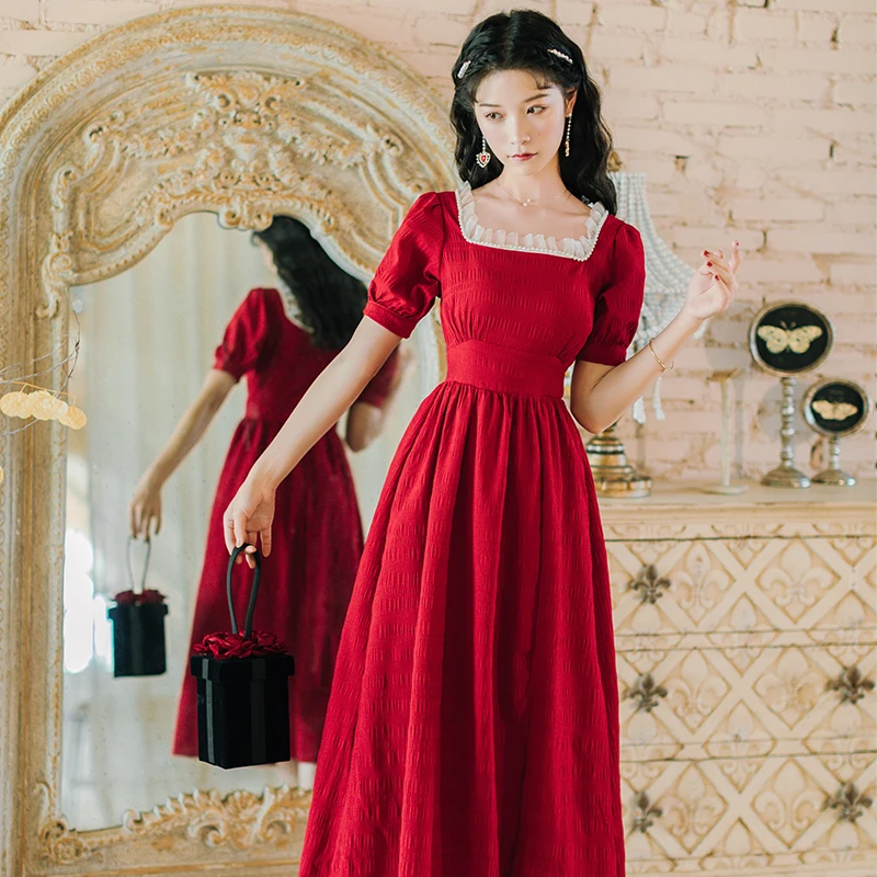 Lauri Laki New Red Long Party Dress Women Short Sleeve Summer A-line Dress 2021 Vintage Square Collar Celebrity Evening Dress
Lauri Laki New Red Long Party Dress Women Short Sleeve Summer A-line Dress 2021 Vintage Square Collar Celebrity Evening Dress