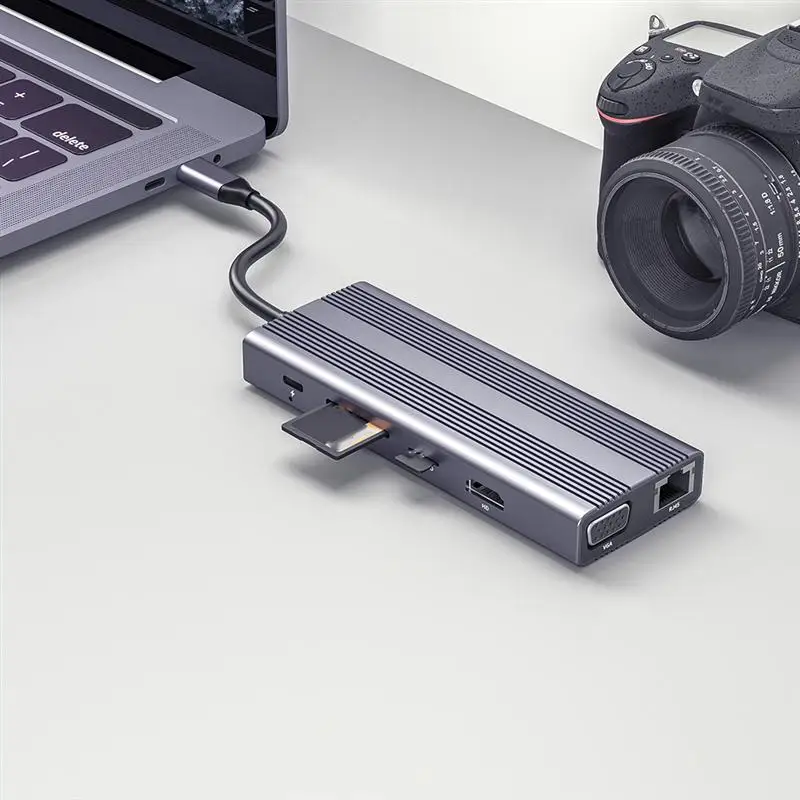 USB C HUB 12 in 1 USB Type C to HDMI 4K USB 3.0 VGA PD 3.5mm Full Function HUB for MacBook/Pro/Air iPad Pro USB C HUB
USB C HUB 12 in 1 USB Type C to HDMI 4K USB 3.0 VGA PD 3.5mm Full Function HUB for MacBook/Pro/Air iPad Pro USB C HUB