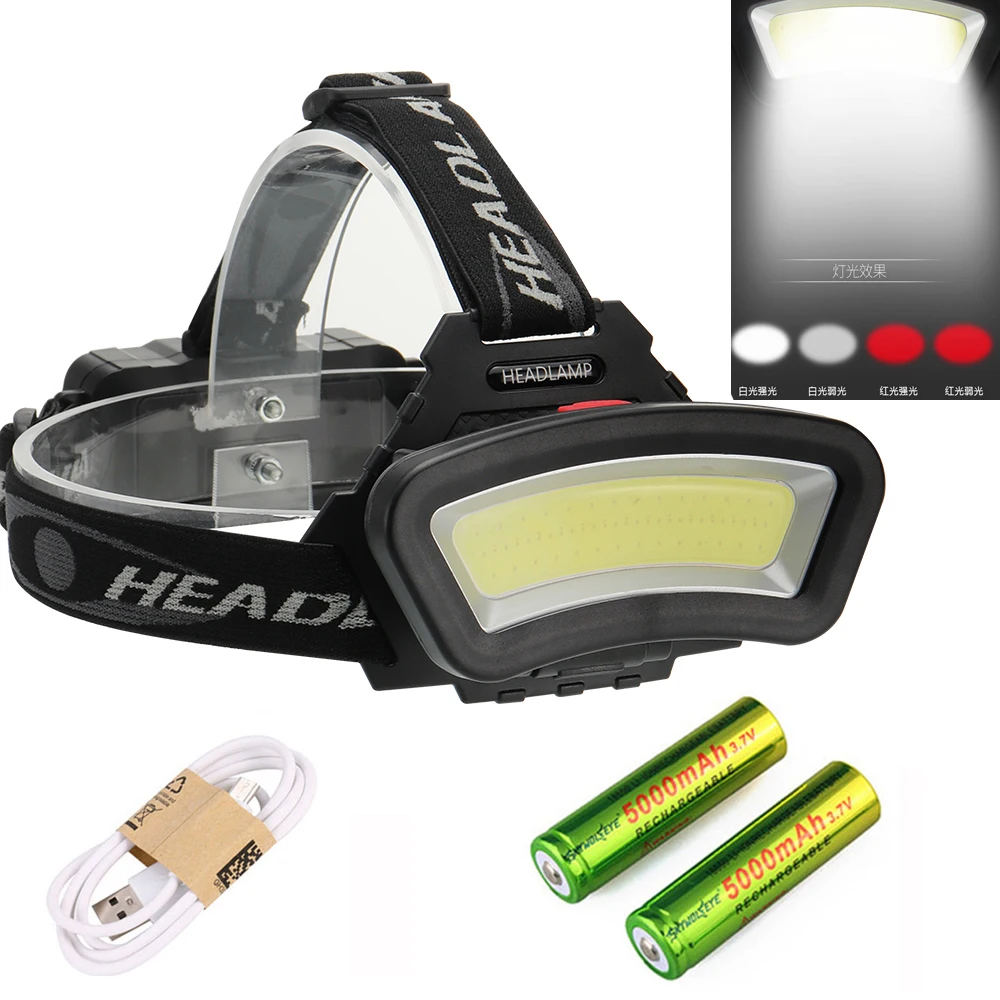 Rechargeable LED Headlight 200m Long Lighting Distance 30000LM Headlamp Wide Angle COB Head Lamp light Lantern USB by 2*18650
Rechargeable LED Headlight 200m Long Lighting Distance 30000LM Headlamp Wide Angle COB Head Lamp light Lantern USB by 2*18650