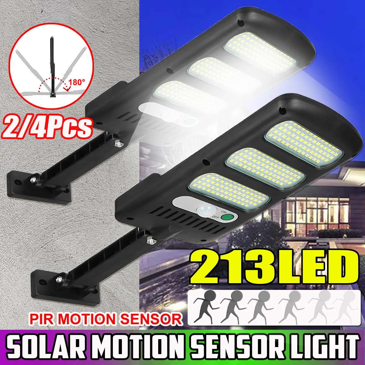 213 LED Solar Street Light PIR Motion Sensor Solar Light Waterproof Outdoor Lighting Garden Lamp Led Wall Light Solar Lamp 2/4x
213 LED Solar Street Light PIR Motion Sensor Solar Light Waterproof Outdoor Lighting Garden Lamp Led Wall Light Solar Lamp 2/4x