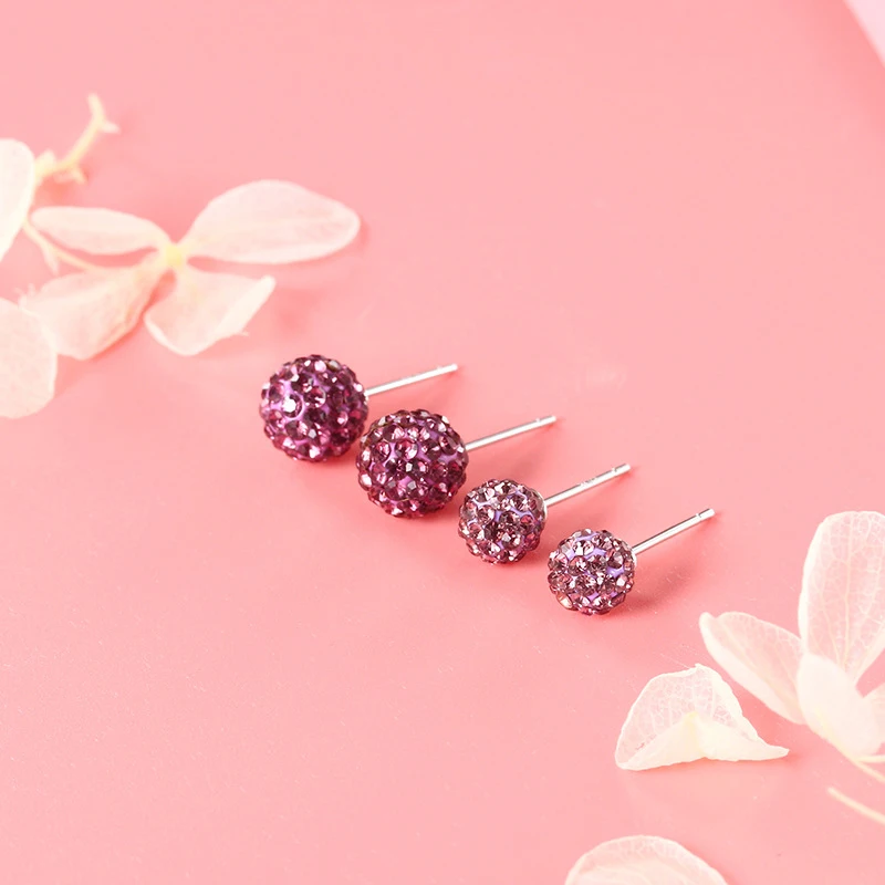 925 Sterling Silver Stud Crystal Ball Earrings Korean Style Earrings All-match Small Fresh Gypsophila Earrings Size 6mm 8mm
925 Sterling Silver Stud Crystal Ball Earrings Korean Style Earrings All-match Small Fresh Gypsophila Earrings Size 6mm 8mm