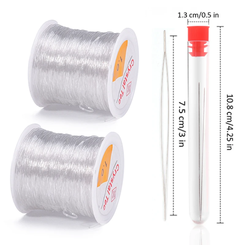 CKysee elastic crystal wire 0.5mm/0.6mm/0.7mm/0.7mm/0.8mm 100 meters/reel and thread needle 2 DIY jewelry accessories parts
CKysee elastic crystal wire 0.5mm/0.6mm/0.7mm/0.7mm/0.8mm 100 meters/reel and thread needle 2 DIY jewelry accessories parts