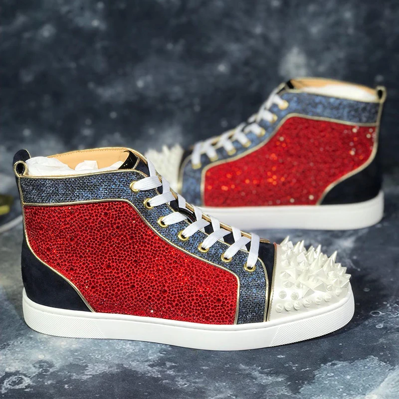 Casual Shoes Trendy Red Bottoms for Men Genuine Leather High Top Sneakers Runway Loafers Men Shoes Luxury Brand Designer Shoes
Casual Shoes Trendy Red Bottoms for Men Genuine Leather High Top Sneakers Runway Loafers Men Shoes Luxury Brand Designer Shoes