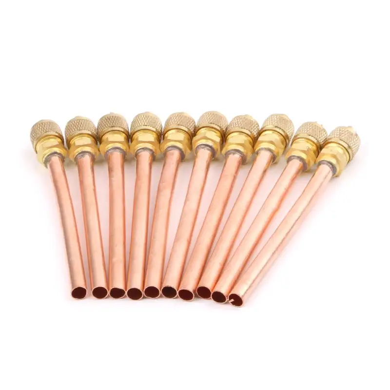 10pcs Air Conditioner Refrigeration Access Valves 6mm OD Copper Tube Filling Parts
10pcs Air Conditioner Refrigeration Access Valves 6mm OD Copper Tube Filling Parts