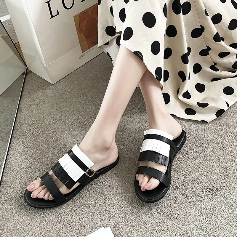 Women Sandals Fringed Leather Platform Ankle Buckle Sandals Female Shoes Mixed Casual Beach Shoes Summer Ladies Flat Sandals
Women Sandals Fringed Leather Platform Ankle Buckle Sandals Female Shoes Mixed Casual Beach Shoes Summer Ladies Flat Sandals