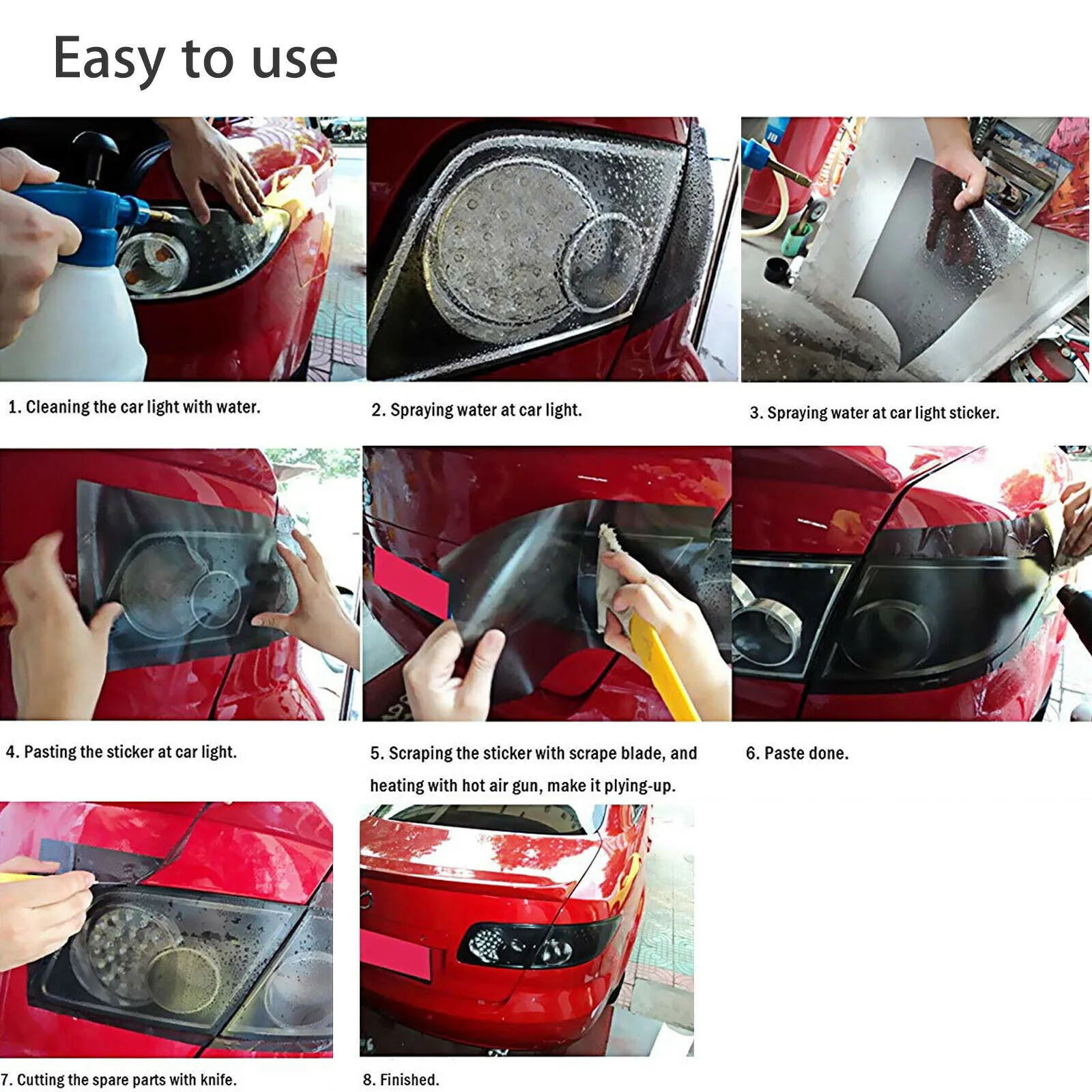 30CM*180 35% Car Light Film Headlight Tail Film Lights Smoke Black Tint Vinyl Wrap Kit Tinting Film Light Smoky Black
30CM*180 35% Car Light Film Headlight Tail Film Lights Smoke Black Tint Vinyl Wrap Kit Tinting Film Light Smoky Black